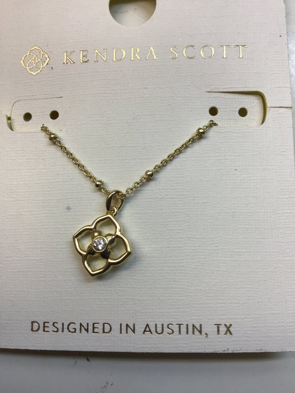 Kendra Scott New Gold and Rhinestone Necklace